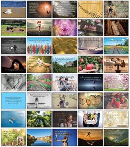 40 mindfulness, inspirational and motivational postcards