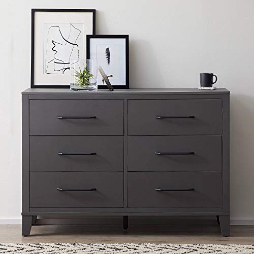 Edenbrook Bedroom-Six Drawer-Modern Design-Easy Assembly, Grey Dresser, 15x19x24 inches