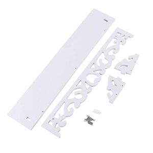 Estink White Carved Wall Hanging,New White Filigree Style Shelves Cut Out Design Wall Shelf Home Gardening Tools Rack,62x12x4cm