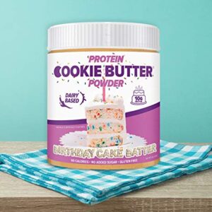 Flexible Dieting Lifestyle Whey Protein Cookie Butter Powder - Birthday Cake Batter | Keto-Friendly, Low Carb, No Added Sugars, Gluten-Free | Easy to Mix, Bake and Spread | 7.9oz