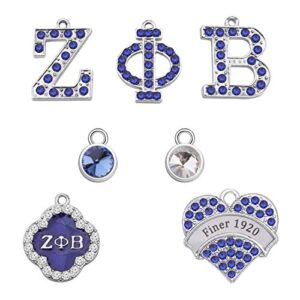 seiraa 7pcs sorority charms finer women gift collection for diy jewelry making (diy charm)