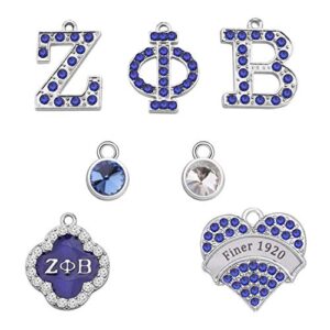 SEIRAA 7PCS Sorority Charms Finer Women Gift Collection for DIY Jewelry Making (DIY Charm)