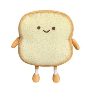 vhyhcy toast bread pillow funny food plush toy pillows small cute stuffed plush toast sofa pillow (toast bread,golden)
