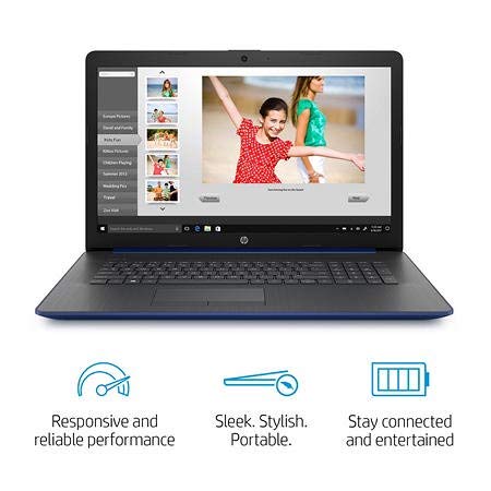 HP 17.3" HD+ SVA BrightView WLED-Backlit Touchscreen Laptop, Intel Quad-Core i5-8265U up to 3.9GHz, 8GB DDR4, 256GB NVMe SSD, Optical Drive, Bluetooth, Wi-Fi, HD Audio, HD Webcam, Lumiere Blue