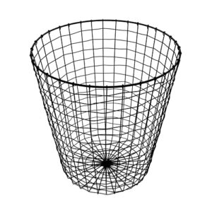 g.e.t. wb-312-mg heavy duty iron wire utility storage basket, round, 16" x 18"