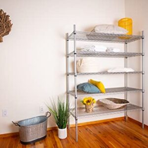 Omega 24" Deep x 36" Wide x 54" High 5 Tier Gray Starter Shelving Unit