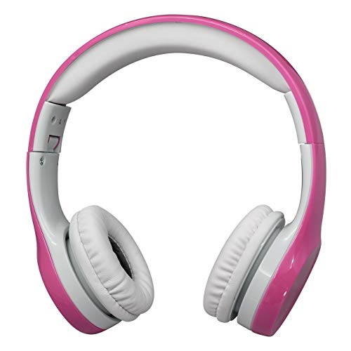 YUSONIC Kids Headphones, Kid Toddler Headphones with mic & Audio Sharing Port+ Volume Limited, Boys Girls Baby Children Toddlers Laptop Tablet Phones Class Travel Airplane use (Pink)