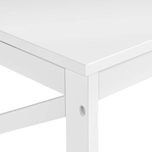 Yaheetech Wood 2-Tier White Coffee Table with Storage Shelf for Living Room, X Design Accent Cocktail Table, Simple Design Home Furniture, 39.5 x 21.5 x 18 Inches