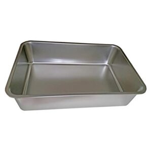 KUNWU SUS304 Stainless Steel Food Grade 6" Deep Medium Cat Litter Box Corrosion Resistant Durable Pan 17.5" x 13.5" x 6"