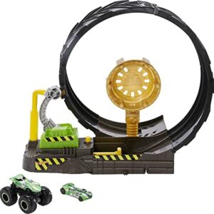 ​hot wheels monster truck epic loop challenge play set with truck and car