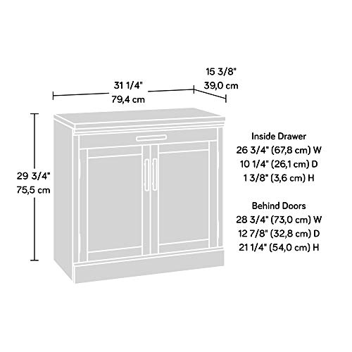 Sauder 427015 Aspen Post Door Library Base/Utility Stand, Prime Oak