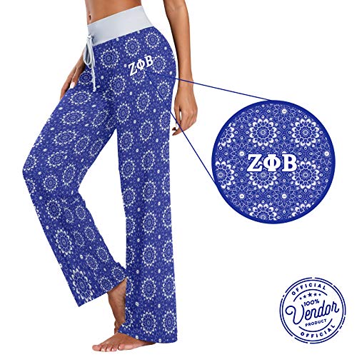 BBGreek Zeta Phi Beta Sorority Paraphernalia - Mandala - Pajama Pants - Zeta - Pajamas Bottoms - Official Vendor - LG