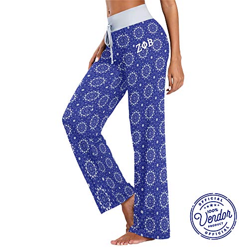 BBGreek Zeta Phi Beta Sorority Paraphernalia - Mandala - Pajama Pants - Zeta - Pajamas Bottoms - Official Vendor - LG