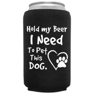 cool coast products | dog pup beer coolies | funny gifts for dog mom dad | can sleeves funny beer can coolies | neoprene insulated | beverage cans bottles (pet dog)