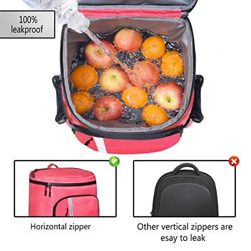 FORICH Backpack Cooler Leakproof Insulated Waterproof Backpack Cooler Bag, Lightweight Soft Beach Cooler Backpack for Men Women to Work Picnics Camping Hiking, 30 Cans (Watermelon Red)