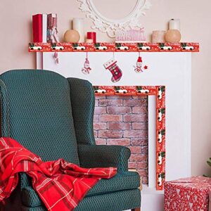 Christmas Ribbon Wired, Red Truck Ribbon Wired Burlap Ribbon for Christmas Wrapping, Crafts Decorations