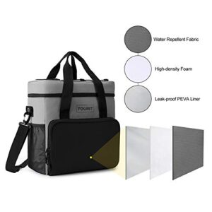 TOURIT Cooler Bag 35-Can Insulated Soft Cooler Portable Cooler Bag 24L Lunch Coolers for Picnic, Beach, Work, Trip, Grey