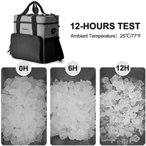 TOURIT Cooler Bag 35-Can Insulated Soft Cooler Portable Cooler Bag 24L Lunch Coolers for Picnic, Beach, Work, Trip, Grey