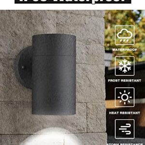 Ken & Ricky Outdoor Wall Light, Exterior Wall Sconce, Outside Wall Light Fixtures with Matte Black for Porch Garage Patio Doorway Entryway House -1 Pack