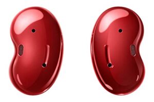 samsung galaxy buds live, true wireless earbuds with active noise cancelling (wireless charging case included) - bulk packaging - mystic red