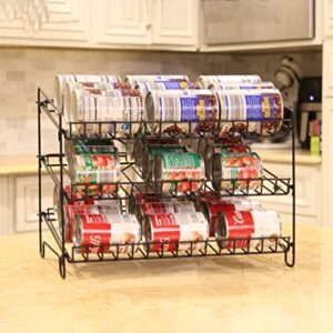 FixtureDisplays® 16" x 12.5" x 10" Wire Rack for Countertop Use with 3 Open Shelves, Black 10085-2D