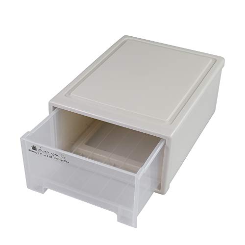 Rinboat 17.8 Quart Stacking Storage Drawer Unit Front Box, 1 Pack