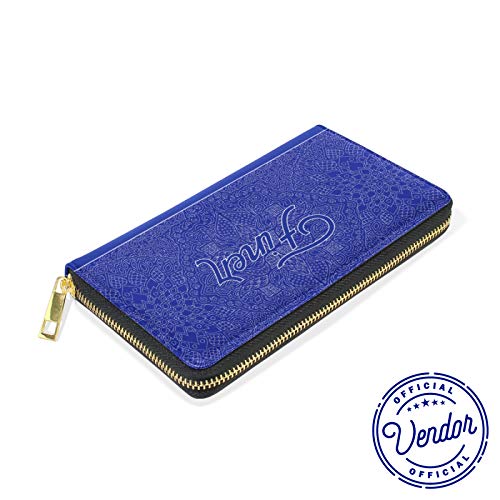 BBGreek Zeta Phi Beta Paraphernalia - Vegan Leather Zip Wallet - Sorority Gifts for Women - Official Vendor