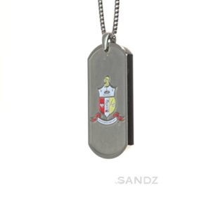 Kappa Alpha Psi Fraternity Dual-sided Dog Tag - Fraternity Coat of Arms on Back