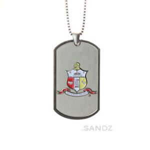 Kappa Alpha Psi Fraternity Dual-sided Dog Tag - Fraternity Coat of Arms on Back