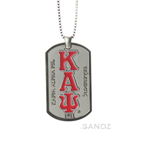 Kappa Alpha Psi Fraternity Dual-sided Dog Tag - Fraternity Coat of Arms on Back