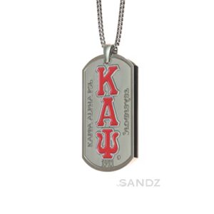 Kappa Alpha Psi Fraternity Dual-sided Dog Tag - Fraternity Coat of Arms on Back