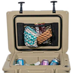 Cooler Net for Dry Storage and Organization - Compatible with Yeti, Coleman, Igloo, Lifetime, Pelican, Canyon Ice Chests - Compatible w/Cooler Lights, Wheel Kits, Tailgating Accessories, Camping Gear