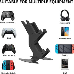 NBCP Controller Holder, Gaming Headset Stand Mount for PS5 / PS4 / Xbox Series X S/Xbox One/Nintendo Switch/Headset Aluminum Metal Holder Universal Gamepad Gaming Controller Accessories