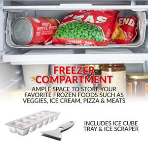 Nostalgia Coca-Cola CRF32CK 3.2 Cu. Ft. Refrigerator With Freezer Adjustable Temperature Cools as low as 32 Degrees, Bottle Opener, Ice Cube Tray, Scraper Included, Red