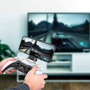 Orzly PS5 Controller Mobile Gaming Clip, DualSense Controller Phone Mount Adjustable Phone Holder Clamp Compatible with PlayStation 5 Dualsense Controller