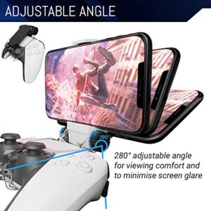 Orzly PS5 Controller Mobile Gaming Clip, DualSense Controller Phone Mount Adjustable Phone Holder Clamp Compatible with PlayStation 5 Dualsense Controller