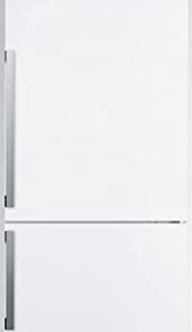 Summit FFBF241W 24 Bottom Freezer Refrigerator with 11.35 cu. ft. Capacity Crisper Drawer Ultra Quiet Operation in White