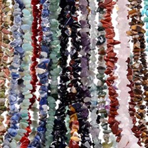 Natural Chip Stone Beads 5-8mm New Mountain Jade 400 Pieces Irregular Gemstones Healing Crystal Loose Rocks Bead Hole Drilled DIY for Bracelet Jewelry Making Crafting (5-8mm, New Mountain Jade)