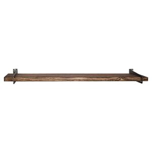 holtaz rustic natural wood wall storage shelves with metal mount floating shelves wall mounted for bedroom, living room, bathroom, kitchen, office and more , wall shelf