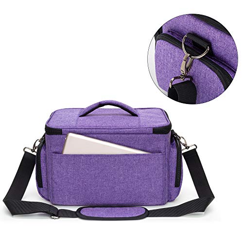 Luxja High Capacity Sewing Accessories Organizer (Bag ONLY), Sewing Supplies Organizer with Shoulder Strap (Patent Design), Purple