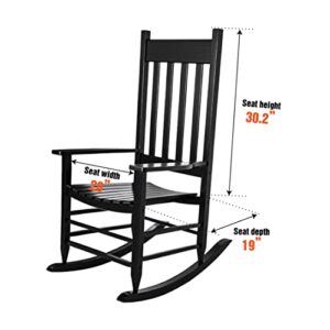 HOMESTEAD Wooden Rocking Chair, Black