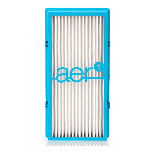 Holmes Desktop HEPA-Type, 3 Speeds plus Optional Ionizer small Air Purifier, HAP242B-U, Black & HAPF30AT Air Filter, Pack of 1, White