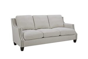 amazon brand – stone & beam hina classic sofa couch with nailhead trim, 87"w, cream