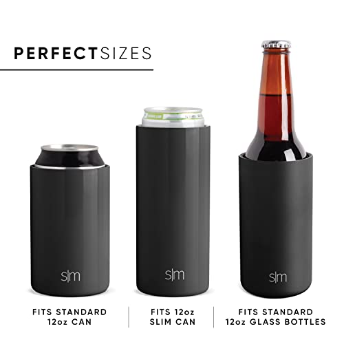 Simple Modern Skinny Can Cooler | Slim Insulated Stainless Steel Drink Sleeve Holder | Insulate Seltzer, Soda, Beer, Energy Drinks | Gift for Women Her | Ranger Collection | Slim 12oz | Deep Ocean