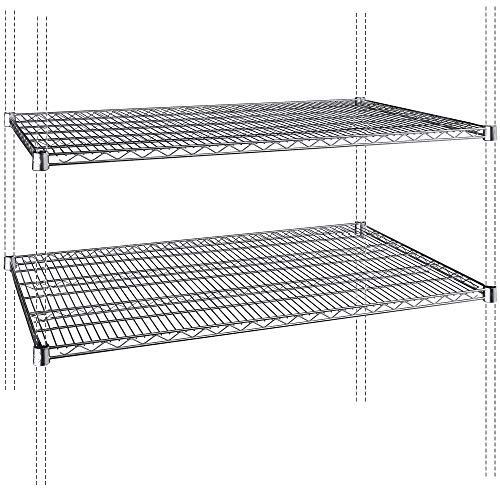 Regal Altair Chrome Wire Shelving |Pack of 2 Shelves| Heavy Duty NSF Storage Shelves (24''W x 48''L)