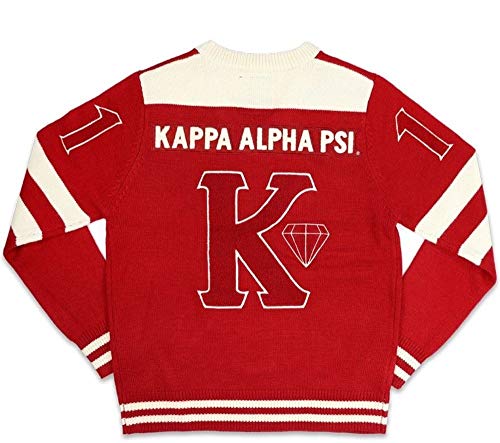 Kappa Alpha Psi M4 V-Neck Sweater [XL] Crimson Red