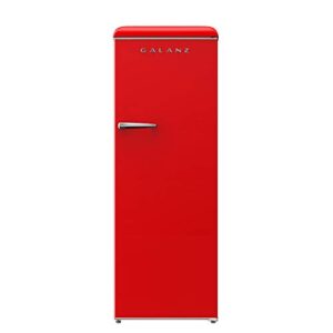 galanz glf11urdg16 convertible freezer/fridge, electronic temperature control, 11 cu.ft, hot rod red