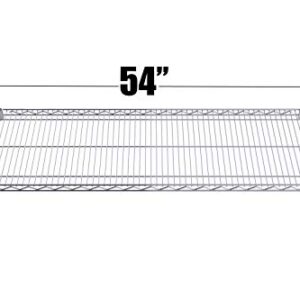 Regal Altair Chrome Wire Shelf |Pack of 2 Shelves| for Storage in Dry Environments | Ideal for Stores, Restaurants, Businesses and Homes (Chrome Wire Shelves, 18''W x 54''L)