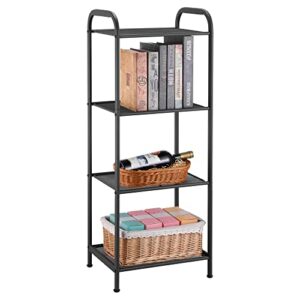 MAX Houser Storage Rack with Shelf,Industrial Style Extendable Plant Stand, Standing Shelf Units for Kitchen, Bathroom, Office,Living Room, Balcony, Kitchen (Charcoal Gray, 4 Tier)