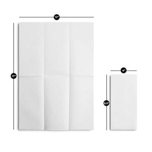 [300 Pack] BloominGoods Disposable Bathroom Napkins | Single-Use Classic Lite Linen-Feel Guest Towels | Cloth-Like Hand Towels, White, 12" x 17"